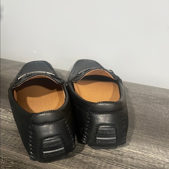 Bruno Marc Black Leather Loafers - Picture 7 of 8